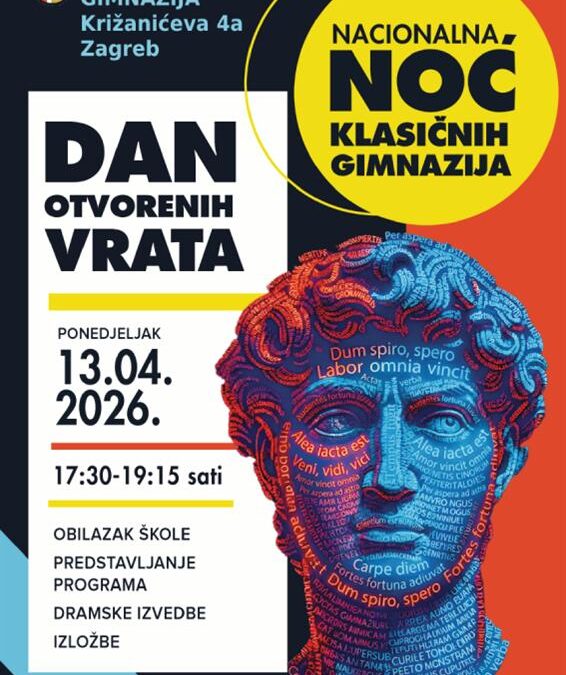 OTVORENI DAN I NOĆ KLASIČNIH GIMNAZIJA